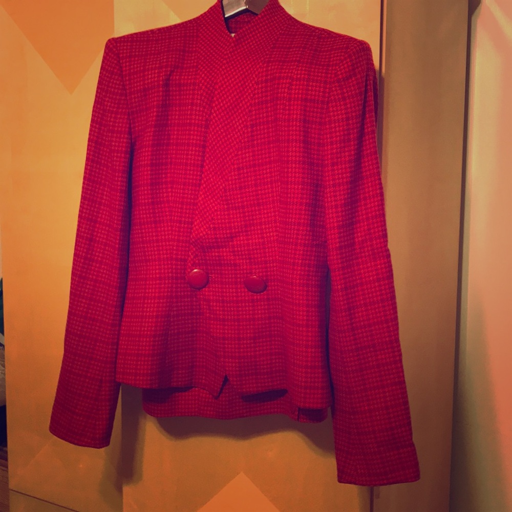 Christian Dior 2pc Red Wool Outfit